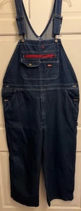 Genuine Dickies Denim Bib Overalls sz Large, New Condition, Hemmed - Picture 1 of 7