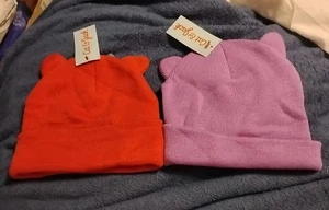CAT & JACK MÄDCHEN 8-16 STRICK BEANIE MÜTZEN PINK LILA MIT BÄRENOHREN SET NEU MIT ETIKETT EINHEITSGRÖSSE - Bild 1 von 7