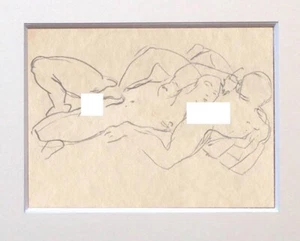 Nude Drawing Nude Sketch Duncan Grant British English Deco Art 1930s Erotic - Picture 1 of 3