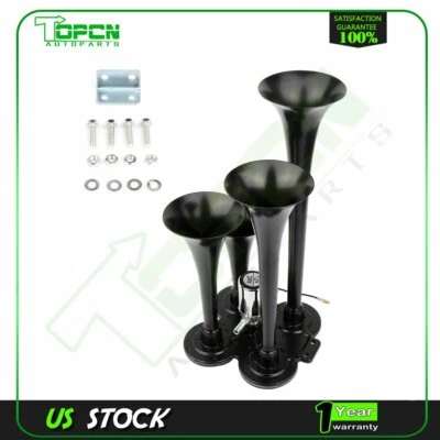 Bocina de aire súper fuerte 4 trompetas para camioneta Ford Chevy Ram Toyota Foto 1 de 4