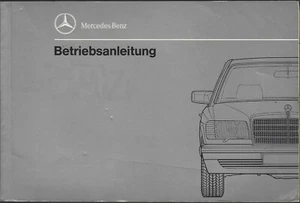 MERCEDES SEC 420 / 500 / 560 Betriebsanleitung 1989 Handbuch S-Klasse W C 126 BA - Picture 1 of 1