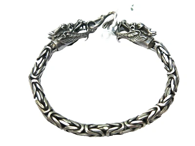 Silver Dragon Byzantine Viking Bracelet – Unleash Mythical Power in 925 Sterling - Image 1 of 4