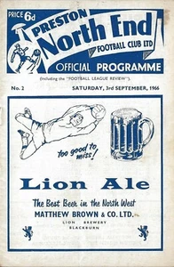 Football Programme>PRESTON NORTH END v HULL CITY Sept 1966 - Picture 1 of 1