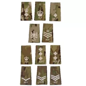 PAAR MTP CAMO ACF KADETT RANG FOLIEN SCHULTERKLAPPEN ELFENBEINFADEN BRITISCHE ARMEE - Bild 1 von 4