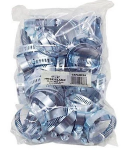 50-pc 1" - 2" Adjustable Steel Hose Clamps Fuel Line Worm Clip - Picture 1 of 1