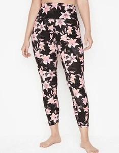 Victoria’s Secret Black/Pink Lily Flow On Point Leggings. Women’s, size 12. - Picture 1 of 1