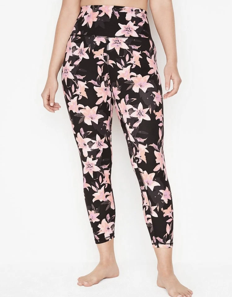Leggings Victoria’s Secret Negro/Rosa Lily Flow On Point. Mujer, talla 12. Foto 1 de 1
