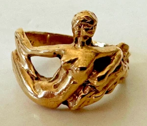Anello nudo vintage in oro giallo 14 kt misura 5,5, pesa 5,05 grammi - Foto 1 di 12