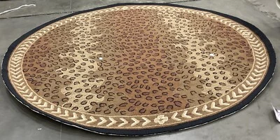 BLACK / BROWN 8'-0" x 8'-0" Broken Thread Rug, Reduced Price 1172680595 HK15A-8R - Image 1 of 4