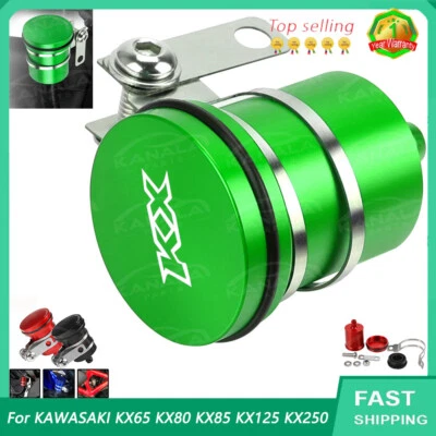 New For KAWASAKI KX65 KX80 KX85 KX125 KX250 Brake Reservoir Clutch Oil Fluid Cup Foto 1 de 4