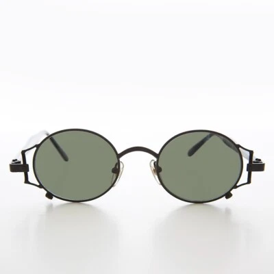 Черные модные винтажные уникальные солнцезащитные очки 90-х - Iona - Изображение 1 из 3