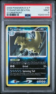 2008 Pokemon Diamond & Pearl Tyranitar Reverse Holo # 30 PSA 9 Mint - Picture 1 of 3