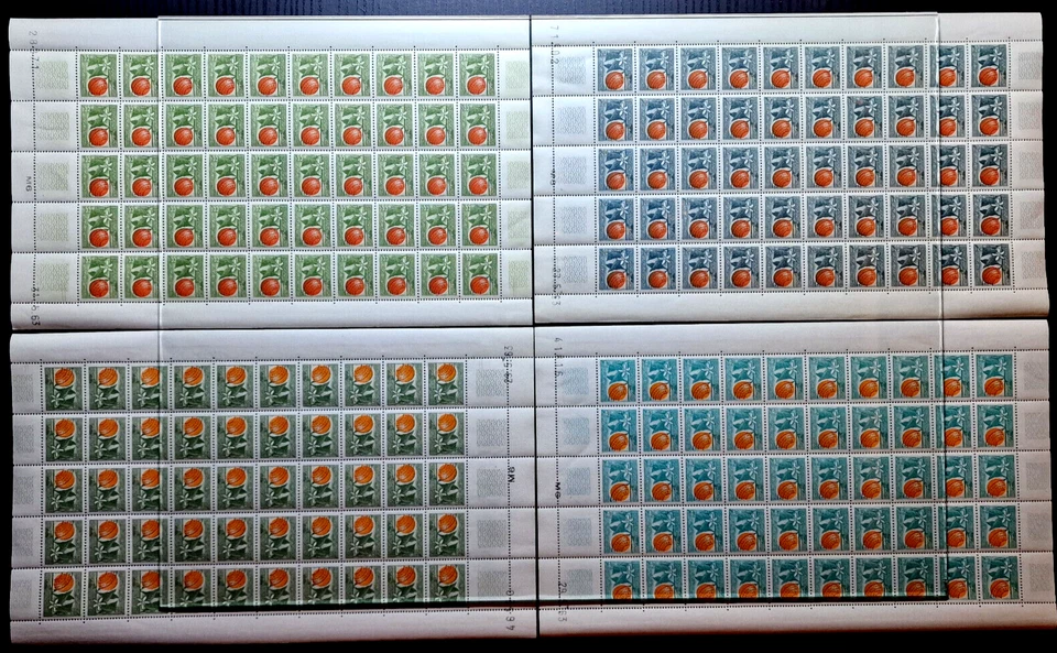 Algeria 1963 - MNH - 200 Stamps - 4 Sheets - Full 50 Sets - Image 1 of 4