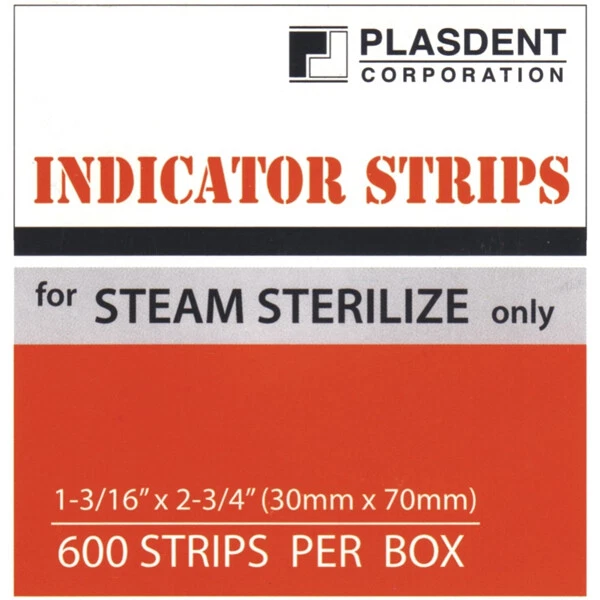 Plasdent IDS30-70 Indicator Strips 1.2x2 for Steam Sterilization