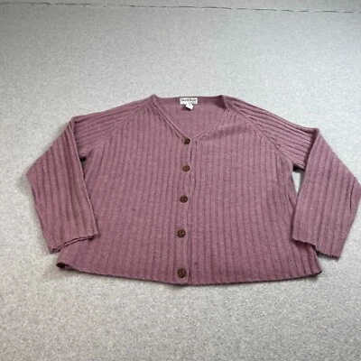 Suéter de Lana NorthStyle Mujer XL Rosa Angora Acanalado Cárdigan Heritage Academia Foto 1 de 4