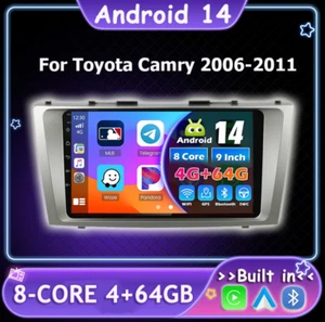 Car Stereo For Toyota Camry 2006-11 Android 14 GPS Head Unit DSP CarPlay 4G+64GB - Picture 1 of 17