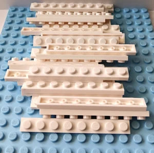 Lego 1x8 weiße Platte Platten Gebäude Stck. 10 NEU - Bild 1 von 1