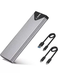 SSK Aluminium M.2 NVME SATA SSD Gehäuse Adapter, USB 3.2 Gen 2 (10 Gbit/s) - Bild 1 von 7