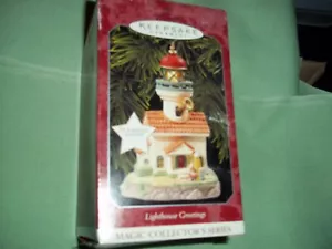 NIB 1998 #2 in series Hallmark Keepsake Ornament Lighthouse Greetings Magic - Picture 1 of 2