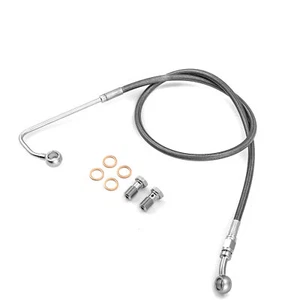 Kit de línea de freno superior trenzado para manillar Softail Blackline 12"-14" para Harley ABS - Imagen 1 de 6