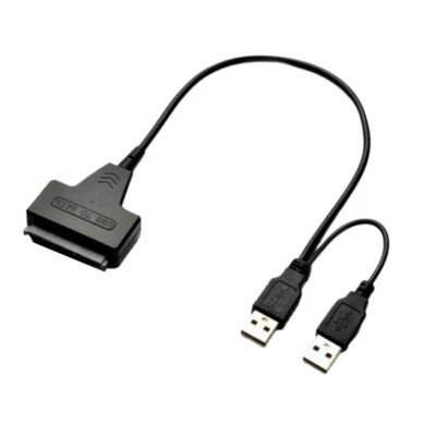 SATAs SSDs HDD to USB Converters Cable with Two USB Port for Notebook Storage Foto 1 de 4