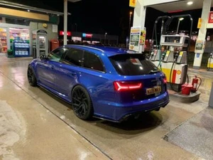 Rear Bumper Carbon Fiber flaps side spats For Audi RS6 C7 4G - Picture 1 of 6