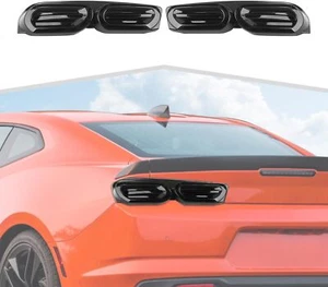 Smoked Black Rear Tail Light Covers Guards For Chevrolet Camaro 19+ Accessories - Picture 1 of 17