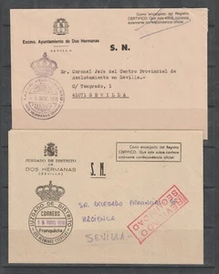 Sobres Circulado Franquicias Ayuntamiento Juzgado Dos hermanas año 90-91 (GH-419 - Imagen 1 de 1