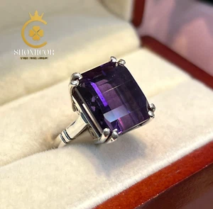 Amethyst Gem Ring – Unique Handmade Silver Gift for Her & Gift For Feb Born - Picture 1 of 7