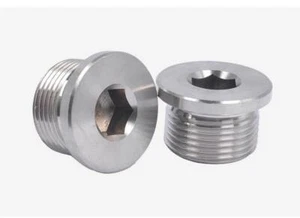 304 Stainless Steel Hexagon Socket Screw Plugs with Parallel Screw Thread - Picture 1 of 12