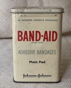 Bende adesive vintage Johnson & Johnson in latta - Foto 1 di 5