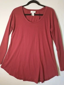 oso casuals Pima Cotton Tunic, Long Sleeve, Laced Back, Comfort Wear - Picture 1 of 7