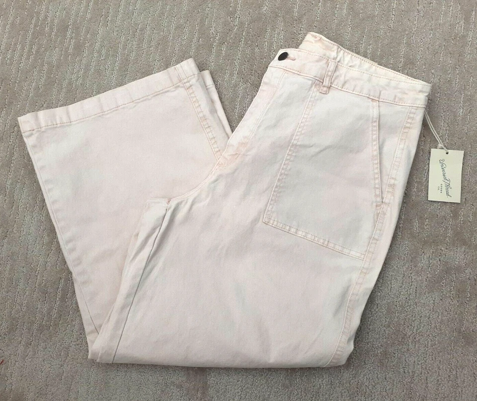Universal Thread Womens Pants Size 18 Pink High Rise Jeans Wide Leg Trouser L26