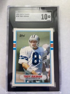 Troy Aikman Rookie 1989 Topps Traded HOF RC #70T SGC 10 GEM MINT 💎📈 - Bild 1 von 5