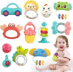 6-12M Baby Teething Toys, 12PCS Rattles & Shakers for Newborn Infant Toddlers - Picture 1 of 8