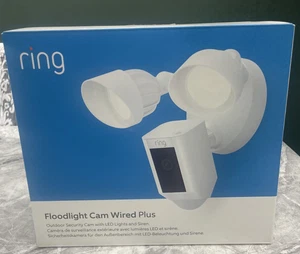 Ring Floodlight Cam Plus weiß - Überwachungskamera Außen mit Flutlicht - Bild 1 von 5