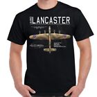 T-Shirt Lancaster Bomber schematisches Design für Erwachsene