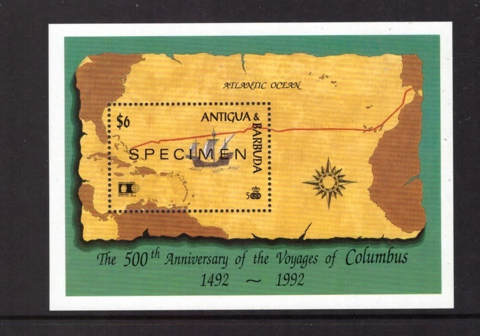 Antigua & Barbuda 1992 Ship Specimen sheet MNH mint stamps - Image 1 of 1