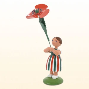WEHA Blumenkind Sommerblumenmädchen mit Mohnblume ca.12cm, 1125, vom Fachhändler - Bild 1 von 3