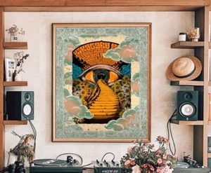 70s Wall Art Psychedelic Poster 70s Home Decor Groovy Wall Art Retro Print - Picture 1 of 35