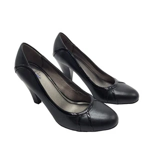 Life Stride Beam Velocity Memory Foam Pumps Black 8.5 PU Leather Patent Trim - Picture 1 of 14