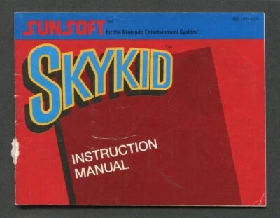 Nintendo Skykid NES Manual Only, 1987 No Game, Instruction Booklet SunSoft Namco - Image 1 of 2