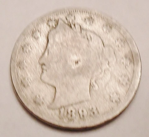 1893 P LIBERTY HEAD "V" NICKEL  SDS  **FREE SHIPPING** Cover