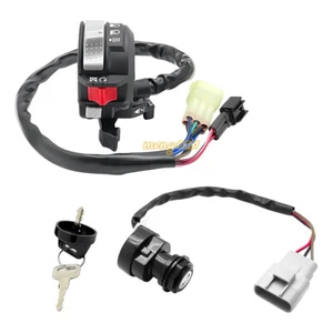 Headlebar Start Switch & Ignition Key Switch for Yamaha Grizzly 660 Kodiak 400 - Picture 1 of 10