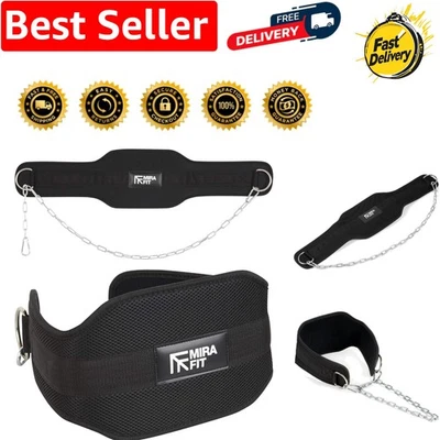 Durable Weight Belt with Chain for Enhanced Pull Ups & Dips - One Size Fits All - Image 1 of 4