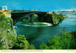 Postcard 6"X4" Phenomenon Reversing Falls Saint John New Brunswick Canada P2200 - Picture 1 of 2