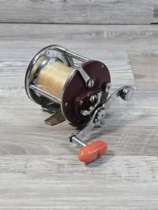 Penn Peer 209 Red Level Wind Vintage Conventional Trolling Fishing Reel  - Picture 1 of 8