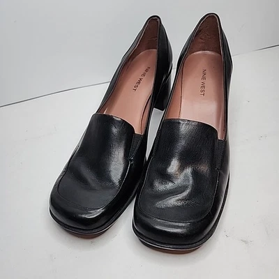 Zapatos mocasines de cuero marrón Nine West para mujer 9 M Foto 1 de 4