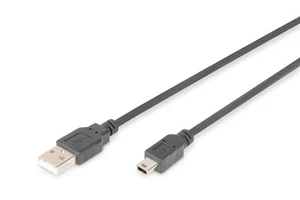 DIGITUS USB 2.0 Anschluss-Kabel - 1.8m - Verbindungs-Kabel von USB A auf mini US - Afbeelding 1 van 5