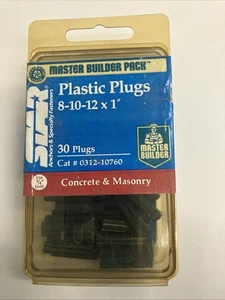 ANCLAJES ESTRELLA 0312-10760 TAPONES PLÁSTICO HORMIGÓN Y MAMPOSTERÍA 8-10-12X1" PAQUETE DE 30 - Imagen 1 de 4